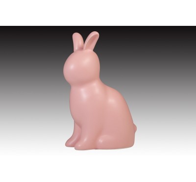 Money兔系列-桃紅釉-造型-高21.5cm